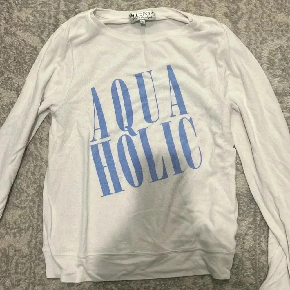Wildfox AquaHolic Pullover - pre loved SMALL